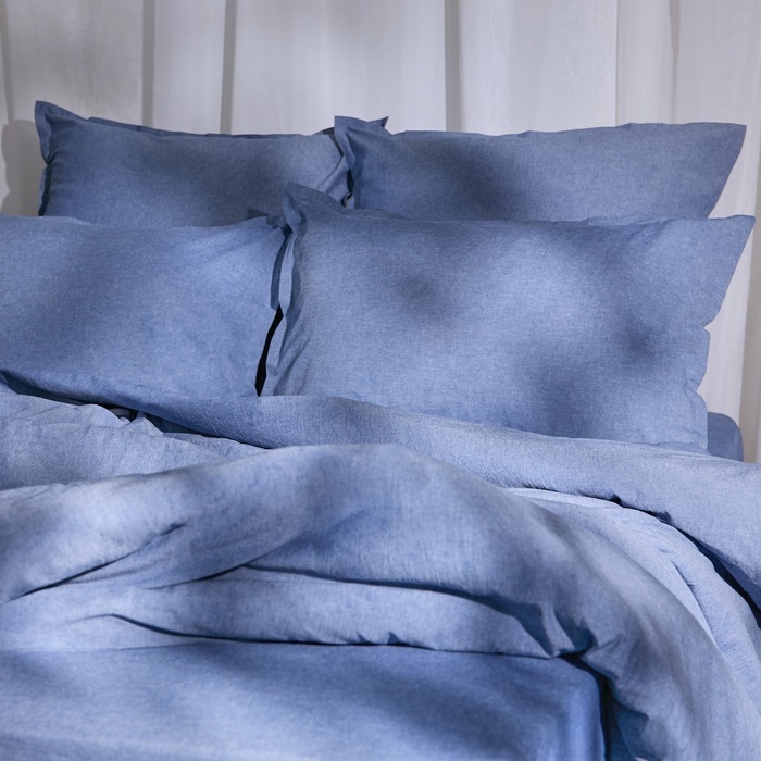 

Простыня SL Home "Деним" 245*280 см, цв.синий, 100% жатый хлопок