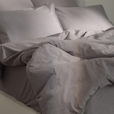 Простыня 1.5 спальная SL Home «Деним», 160×245 см, серая, жатый хлопок