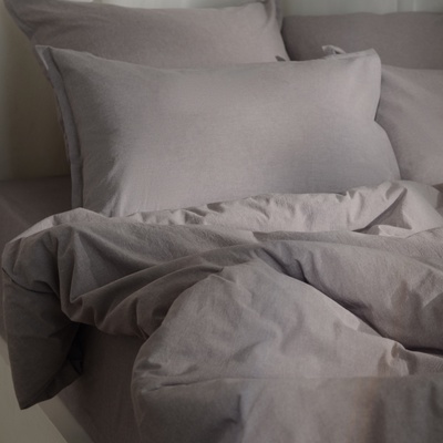 Простыня 1.5 спальная SL Home «Деним», 160×245 см, серая, жатый хлопок