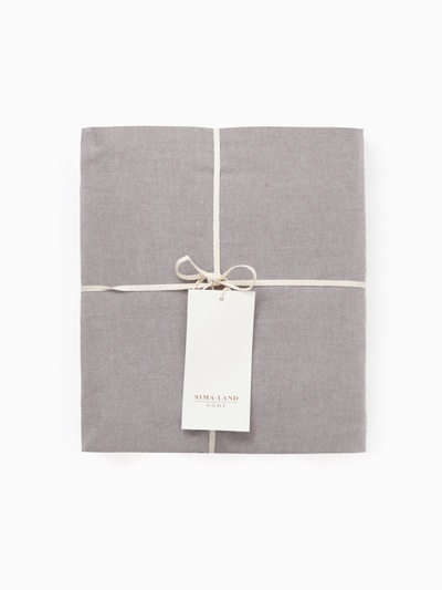 Простыня 1.5 спальная SL Home «Деним», 160×245 см, серая, жатый хлопок