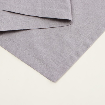 Наволочка SL Home "Деним" 70*70+2 см, цв.серый, 100% жатый хлопок