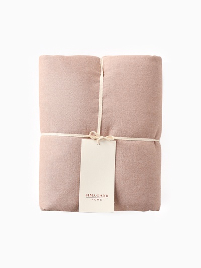 Пододеяльник евро SL Home «Деним», 200×220 см, бежевый, жатый хлопок