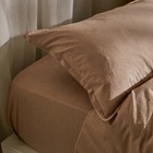 Простыня на резинке SL Home "Деним" 160*200+30 см, цв.бежевый, 100% жатый хлопок - Фото 6