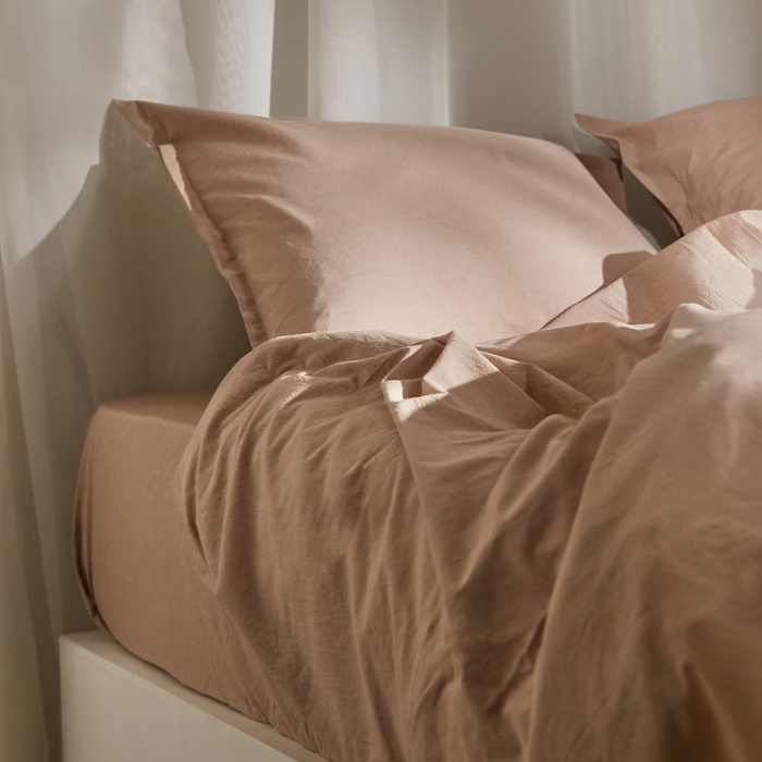 

Простыня на резинке SL Home "Деним" 160*200+30 см, цв.бежевый, 100% жатый хлопок