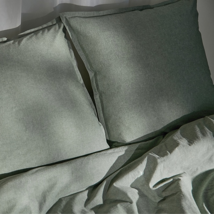 

Наволочка SL Home "Деним" 70*70+2 см, цв.оливковый, 100% жатый хлопок