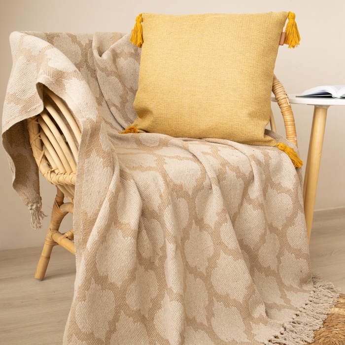 

Плед SL Home "Марокко" 125*150 см, цв.бежевый, 100% хлопок
