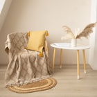 Плед SL Home "Марокко" 125*150 см, цв.бежевый, 100% хлопок - фото 25449677