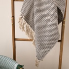 Плед SL Home Wave 125*150 см, цв.графит, 100% хлопок - фото 25449694