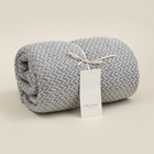 Плед SL Home Wave 125*150 см, цв.голубой, 100% хлопок - фото 25449699