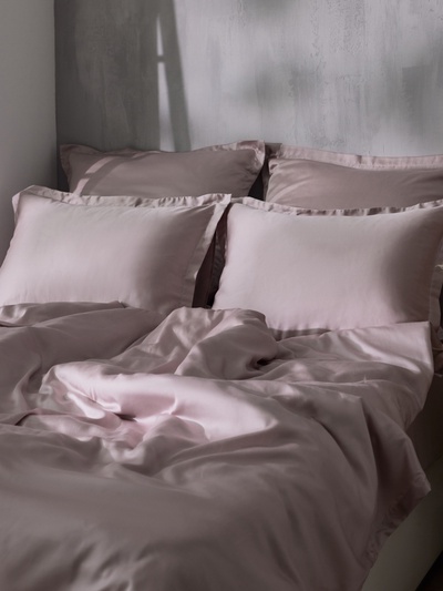 Простыня евро SL Home Tencel, 235×240 см, пудра, тенсель