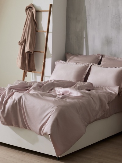 Простыня евро SL Home Tencel, 235×240 см, пудра, тенсель