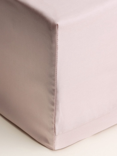 Простыня на резинке 2-спальная SL Home Tencel, 160×200+30 см, тенсель, пудровая
