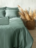 Простыня 1.5 спальная SL Home Tencel, 160×235 см, оливковая, тенсель - Фото 5