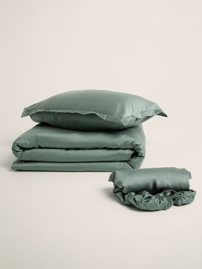 Простыня евро-макси SL Home Tencel, 235×280 см, тенсель, оливковая