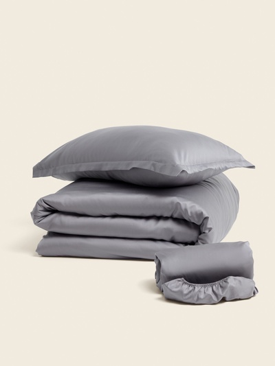 Пододеяльник евро SL Home Tencel, 200×220 см, тенсель, серый