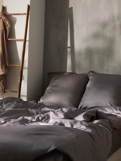 Простыня евро SL Home Tencel, 235×260 см, тенсель, серая