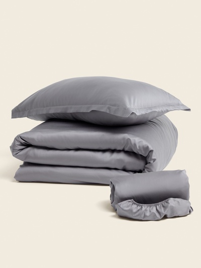 Простыня евро SL Home Tencel, 235×260 см, тенсель, серая