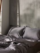 Простыня на резинке евро SL Home Tencel, 200×200+30 см, серая, тенсель - Фото 8