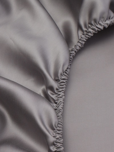 Простыня на резинке SL Home Tencel 200*200+30 см , цв. серый