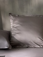 Наволочка SL Home Tencel, 70×70+3 см, серая, тенсель, эвкалиптовое волокно 100% - Фото 4