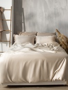 Пододеяльник 2-спальный SL Home Tencel, 180×220 см, бежевый, тенсель - Фото 4