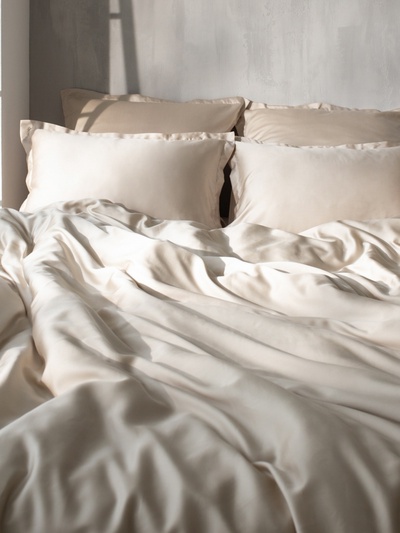 Пододеяльник евро SL Home Tencel, 200×220 см, тенсель, бежевый