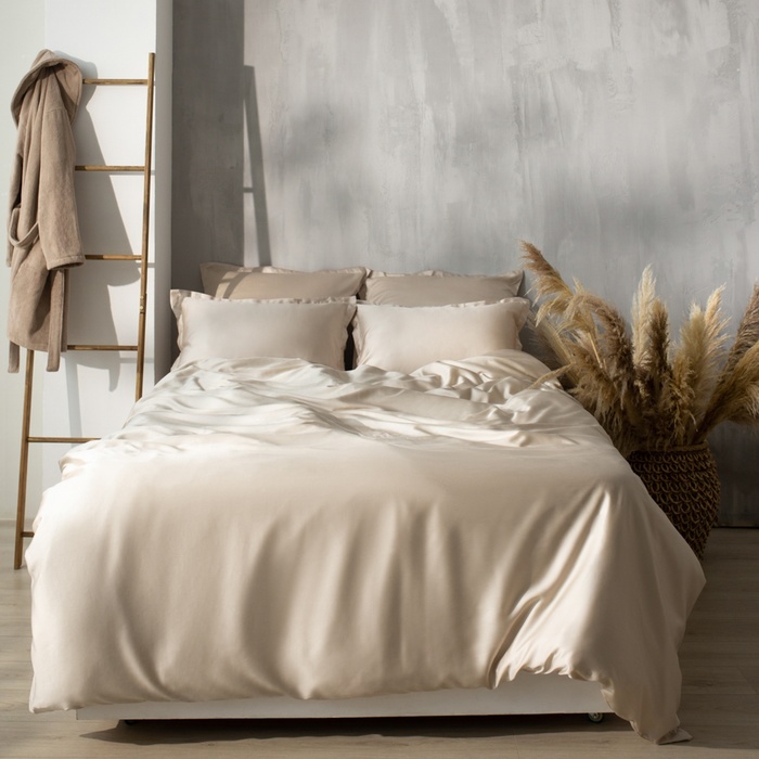 Простыня SL Home Tencel 235*280 см , цв. бежевый