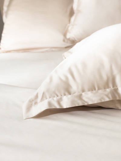 Простыня на резинке евро SL Home Tencel, 200×200+30 см, тенсель, бежевая