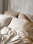 Наволочка SL Home Tencel, 50×70+3 см, бежевая, тенсель, эвкалиптовое волокно 100% - Фото 4