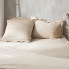 Наволочка SL Home Tencel, 70×70+3 см, бежевая, тенсель, эвкалиптовое волокно 100% - Фото 1