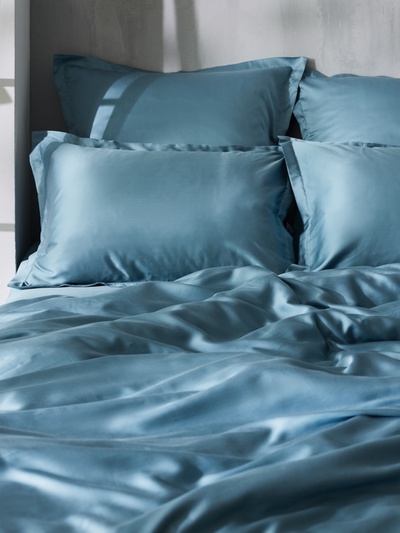 Пододеяльник евро SL Home Tencel, 200×220 см, тенсель, серо-голубой