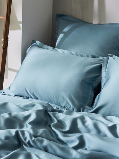 Пододеяльник евро SL Home Tencel, 200×220 см, тенсель, серо-голубой