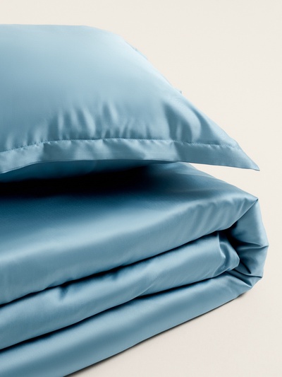 Простыня евро SL Home Tencel, 235×260 см, тенсель, серо-голубая