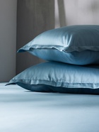 Наволочка SL Home Tencel, 50×70+3 см, серо-голубая, тенсель, эвкалиптовое волокно 100% - Фото 7