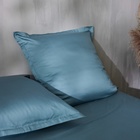 Наволочка SL Home Tencel, 70×70+3 см, серо-голубая, тенсель, эвкалиптовое волокно 100% - Фото 1