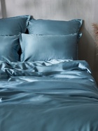 Наволочка SL Home Tencel, 70×70+3 см, серо-голубая, тенсель, эвкалиптовое волокно 100% - Фото 5