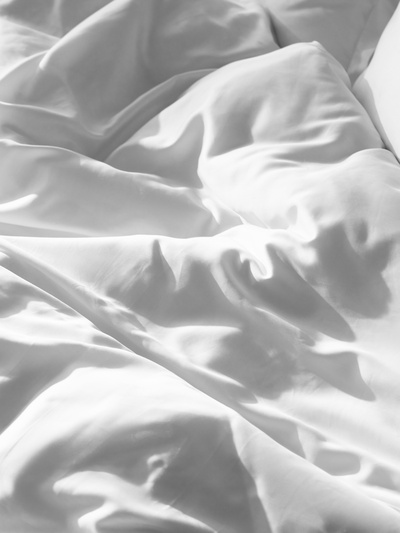 Пододеяльник 2-спальный SL Home Tencel, 180×220 см, тенсель, белый