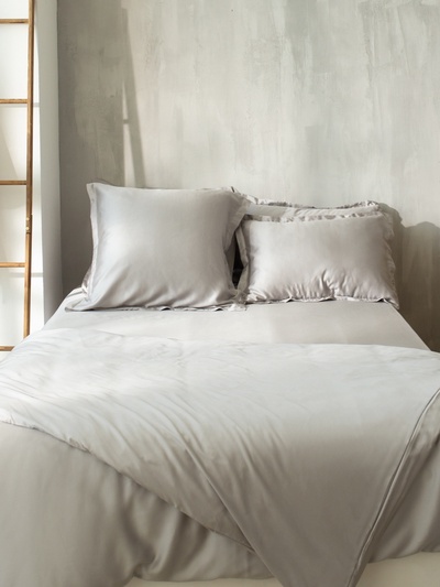 Простыня евро SL Home Tencel, 235×260 см, тенсель, светло-серая