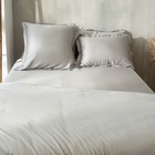 Простыня на резинке 1.5-спальная SL Home Tencel, 160×200+30 см, светло-серая, тенсель - Фото 1