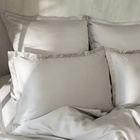 Наволочка SL Home Tencel, 50×70+3 см, светло-серая, тенсель, эвкалиптовое волокно 100% - Фото 1