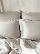Наволочка SL Home Tencel, 50×70+3 см, светло-серая, тенсель, эвкалиптовое волокно 100% - Фото 5