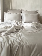Наволочка SL Home Tencel, 50×70+3 см, светло-серая, тенсель, эвкалиптовое волокно 100% - Фото 6