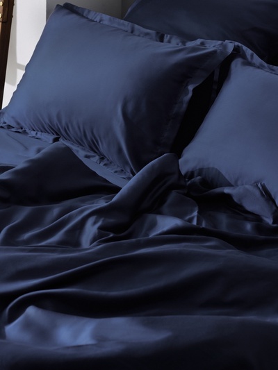Простыня евро SL Home Tencel, 235×240 см, тенсель, синяя