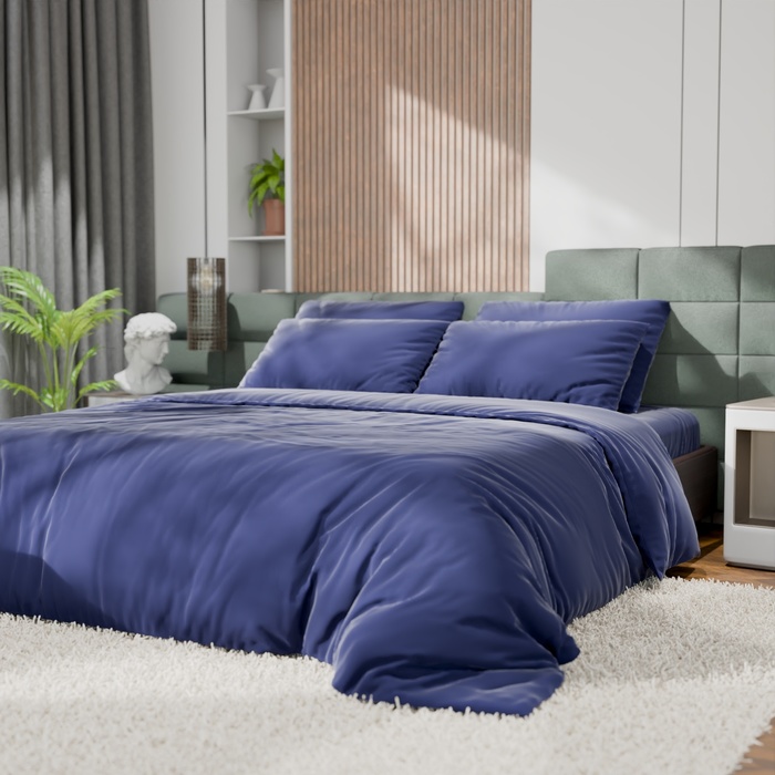 Наволочка SL Home Tencel 70*70+3 см , цв. синий