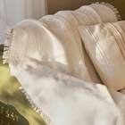 Плед с бахромой SL Home Mosaic, 130×180 см, белый - Фото 6