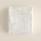 Плед с бахромой SL Home Mosaic, 130×180 см, белый - Фото 11