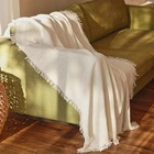 Плед с бахромой SL Home Mosaic, 130×180 см, белый - Фото 2