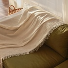 Плед с бахромой SL Home Mosaic, 130×180 см, белый - Фото 3