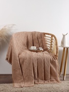 Плед с бахромой SL Home Warm, 130×180 см, бежевый - Фото 16