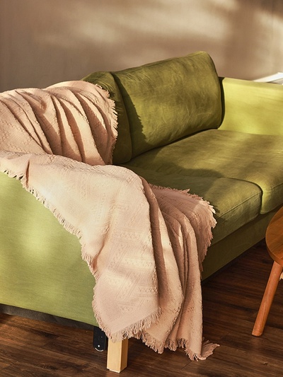 Плед с бахромой SL Home Warm, 130×180 см, бежевый